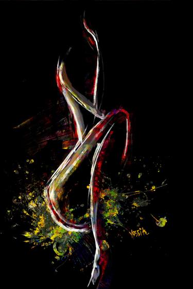 Print of Abstract Expressionism Body Mixed Media by yossi kotler