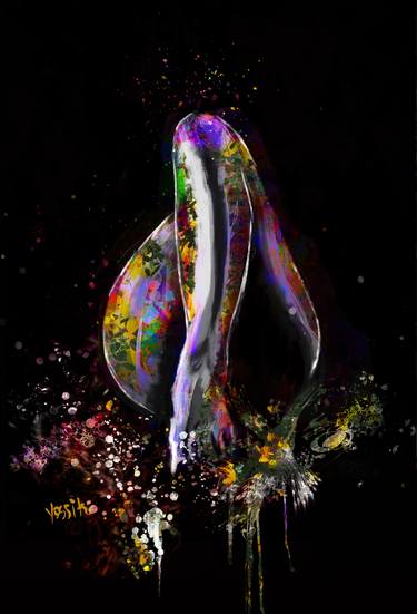 Print of Abstract Expressionism Nude Mixed Media by yossi kotler