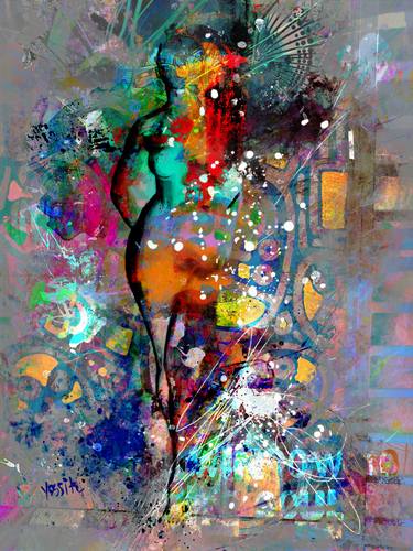 Print of Abstract Nude Paintings by yossi kotler