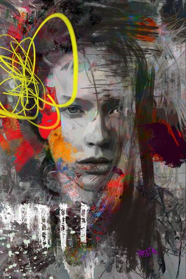 Print of Figurative Portrait Mixed Media by yossi kotler