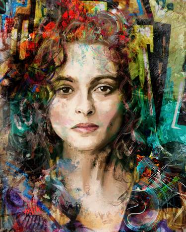 Original Abstract People Mixed Media by yossi kotler