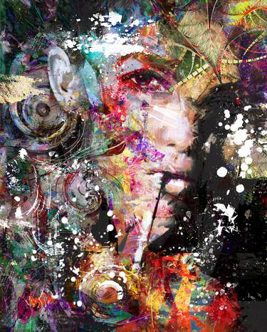 Print of Abstract Expressionism People Mixed Media by yossi kotler