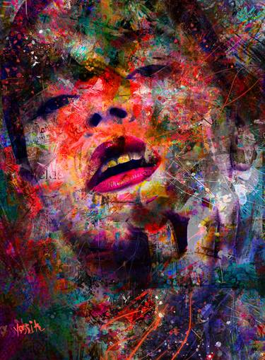 Original Abstract Mixed Media by yossi kotler