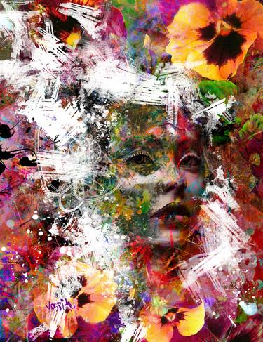 Original Abstract Body Mixed Media by yossi kotler