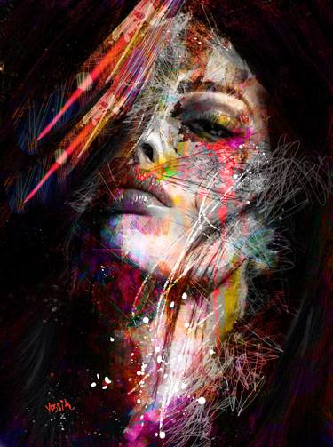 Original Abstract Expressionism Portrait Paintings by yossi kotler