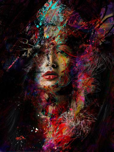 Print of Abstract Portrait Paintings by yossi kotler