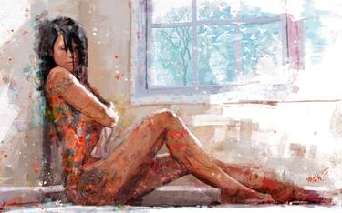 Print of Conceptual Nude Paintings by yossi kotler