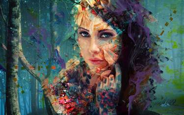 Print of Abstract Expressionism Abstract Mixed Media by yossi kotler