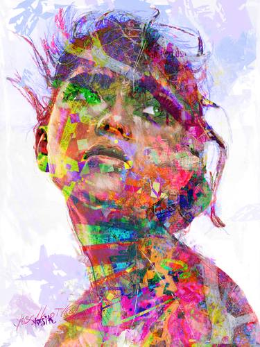 Print of Abstract Expressionism Portrait Paintings by yossi kotler