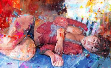 Original Abstract Expressionism Body Mixed Media by yossi kotler