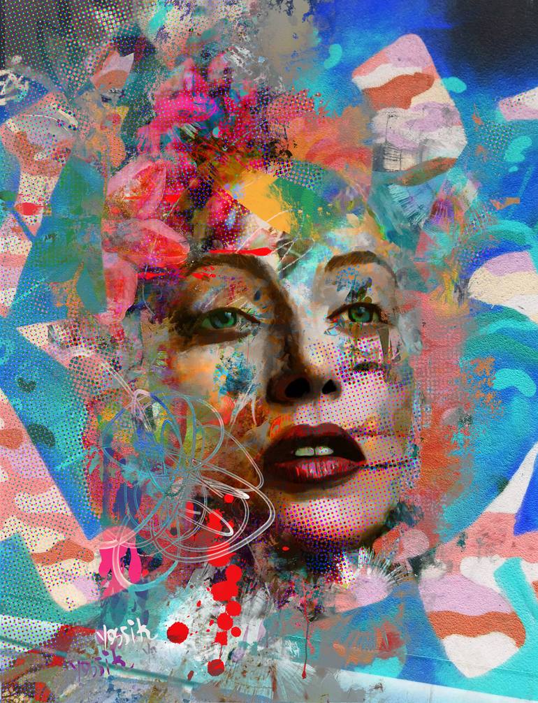 into the geometry Painting by yossi kotler | Saatchi Art