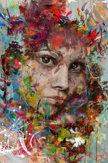 Original Abstract Expressionism Abstract Mixed Media by yossi kotler