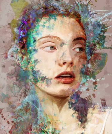 Print of Abstract Expressionism Portrait Paintings by yossi kotler