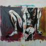 new experiment, totally free, not try to be attached or devoted to any external interpretation. just a mix of emotions that are coming alive with the material... the mix of graphite, panda, charcoal and acrylic leading the process ...