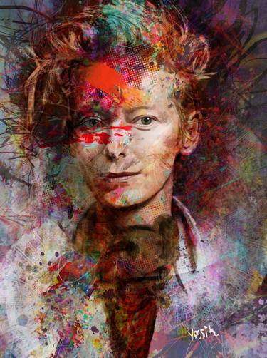 Original Abstract Expressionism People Mixed Media by yossi kotler