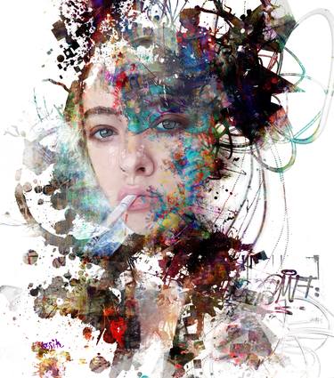Print of Abstract Expressionism Abstract Mixed Media by yossi kotler