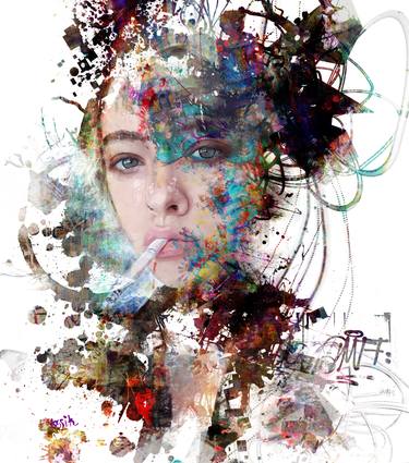 Original Abstract Mixed Media by yossi kotler