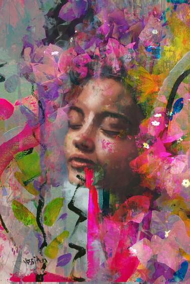 Original Abstract Expressionism People Mixed Media by yossi kotler