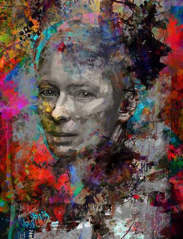 Original Abstract Expressionism Women Mixed Media by yossi kotler