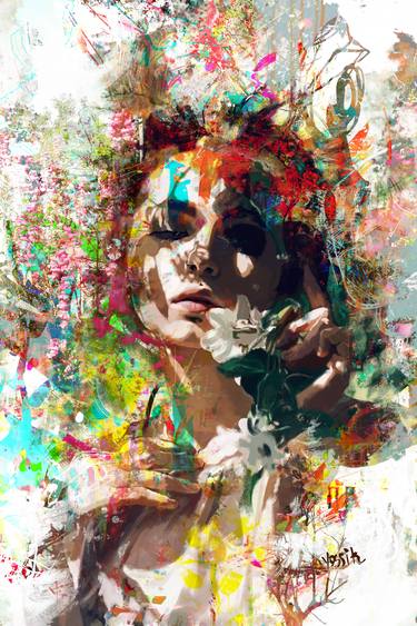 Print of Abstract Expressionism Women Paintings by yossi kotler
