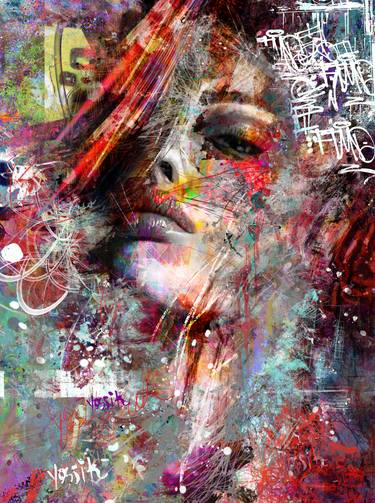 Print of Abstract Expressionism People Paintings by yossi kotler