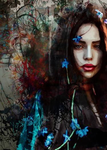 Original Abstract Expressionism People Mixed Media by yossi kotler