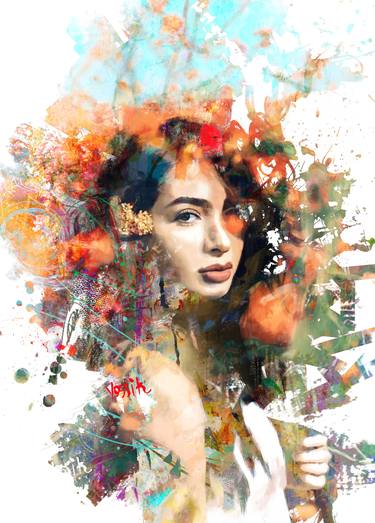 Print of Portrait Mixed Media by yossi kotler