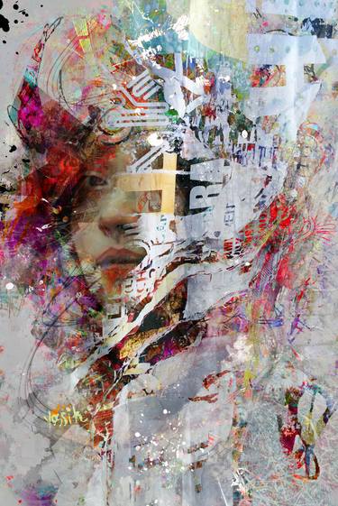 Original Abstract Mixed Media by yossi kotler