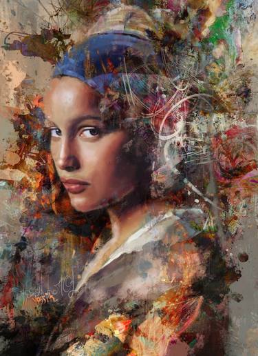 Print of Abstract Expressionism Portrait Paintings by yossi kotler