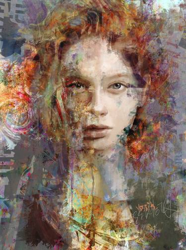 Print of Conceptual Abstract Mixed Media by yossi kotler