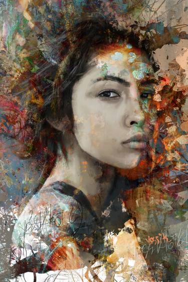 Original Abstract Expressionism Abstract Mixed Media by yossi kotler