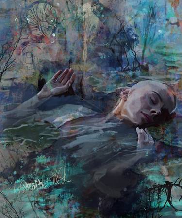 Print of Abstract Body Mixed Media by yossi kotler