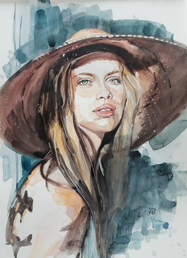 Original Figurative Women Drawings by yossi kotler