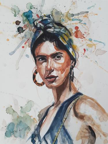 Print of Figurative Portrait Paintings by yossi kotler