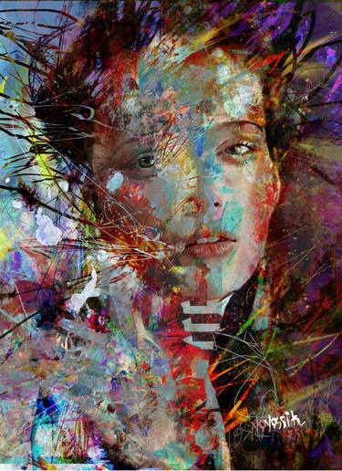 Print of Abstract Expressionism Abstract Mixed Media by yossi kotler
