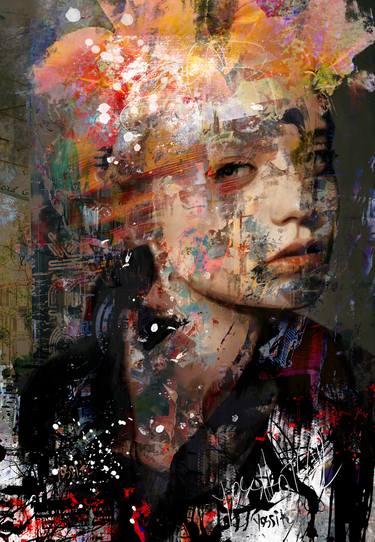 Original Abstract Expressionism Abstract Mixed Media by yossi kotler