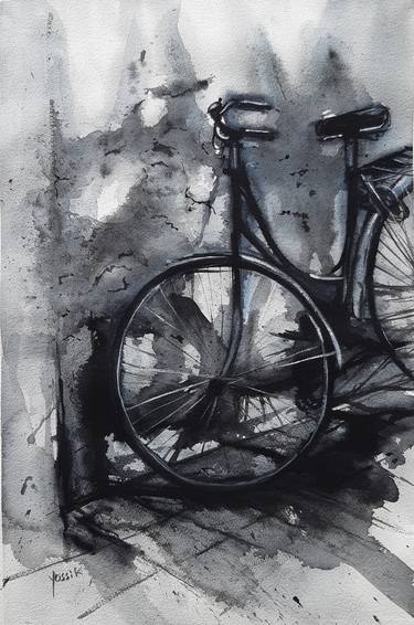 Print of Fine Art Bicycle Paintings by yossi kotler