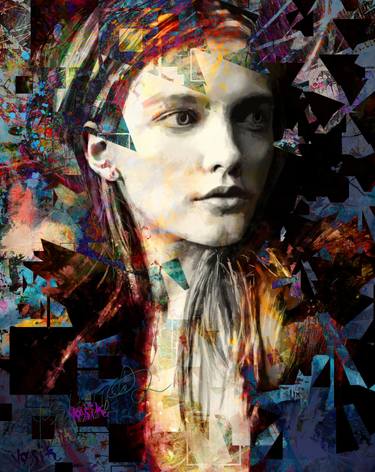 Original Abstract Expressionism Abstract Mixed Media by yossi kotler