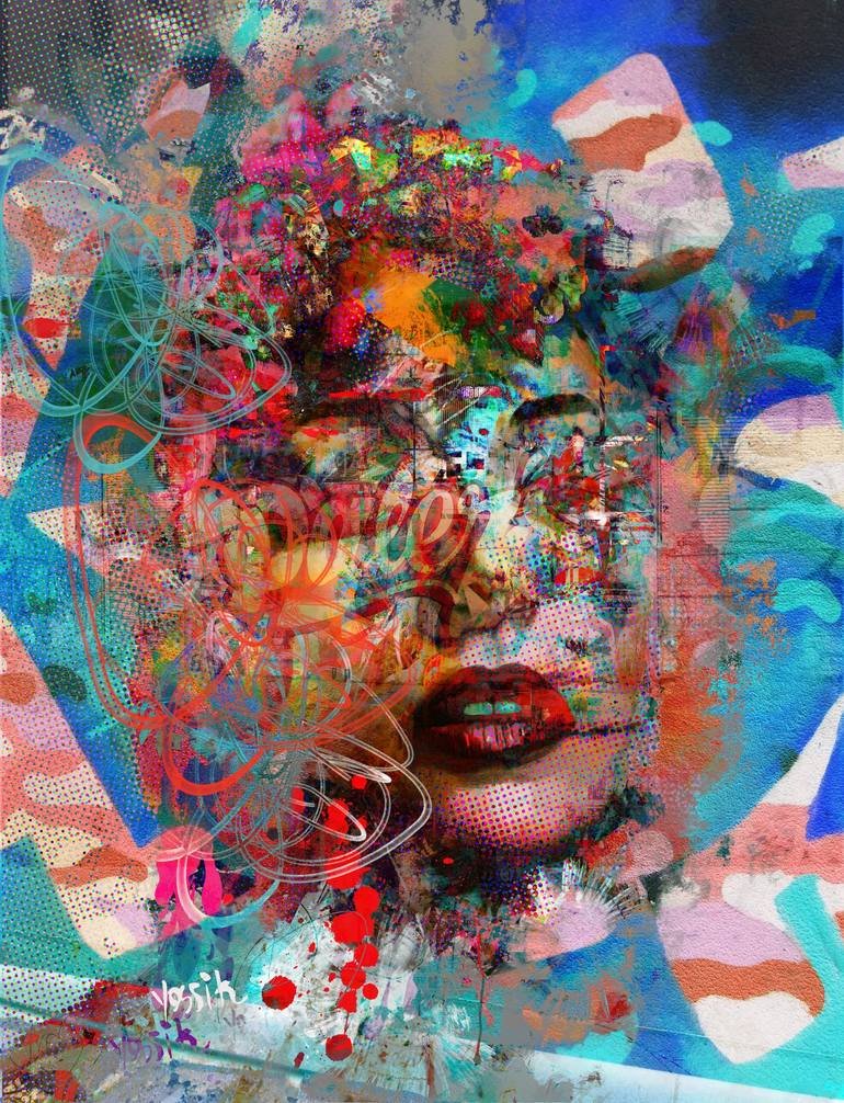 massive information Painting by yossi kotler | Saatchi Art