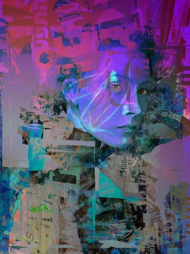 Print of Abstract People Digital by yossi kotler