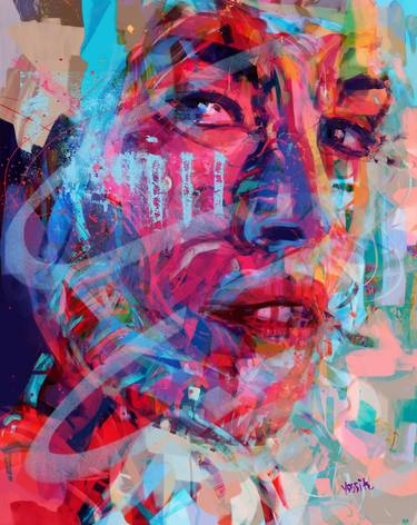 Print of Abstract Expressionism People Mixed Media by yossi kotler