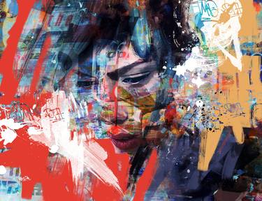 Original Conceptual Portrait Mixed Media by yossi kotler