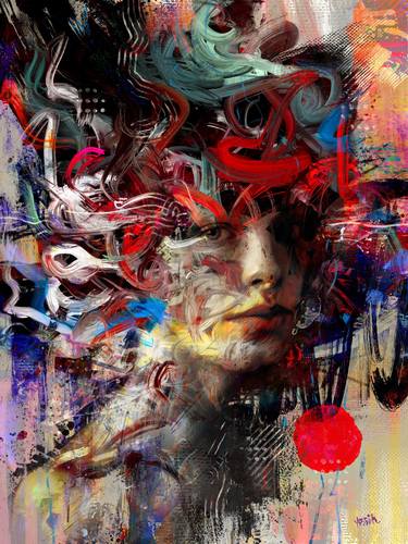 Print of Portrait Mixed Media by yossi kotler