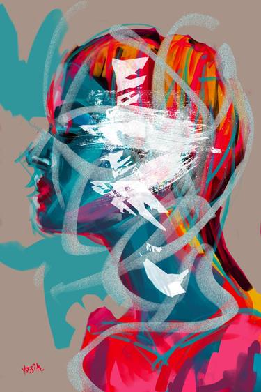 Print of Portrait Mixed Media by yossi kotler