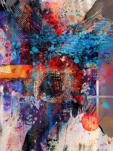 Original Abstract Mixed Media by yossi kotler