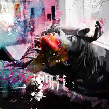 Original Portrait Mixed Media by yossi kotler