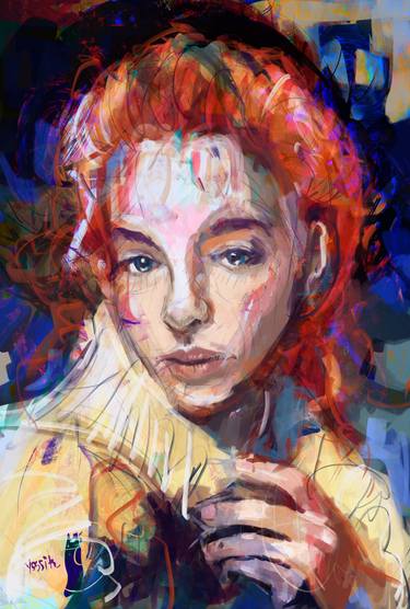 Original Figurative Portrait Mixed Media by yossi kotler