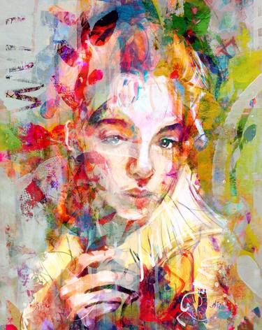 Original Portrait Mixed Media by yossi kotler