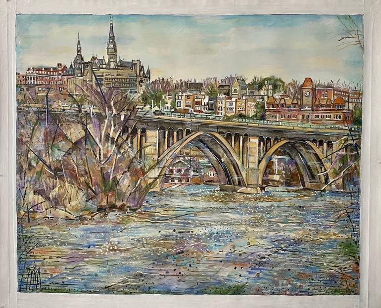 Original Impressionism Architecture Painting by Joanna Tyka