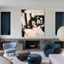 Influenced by Franz Kline's work. I felt that this piece could be an interesting "hang" complimenting any room.